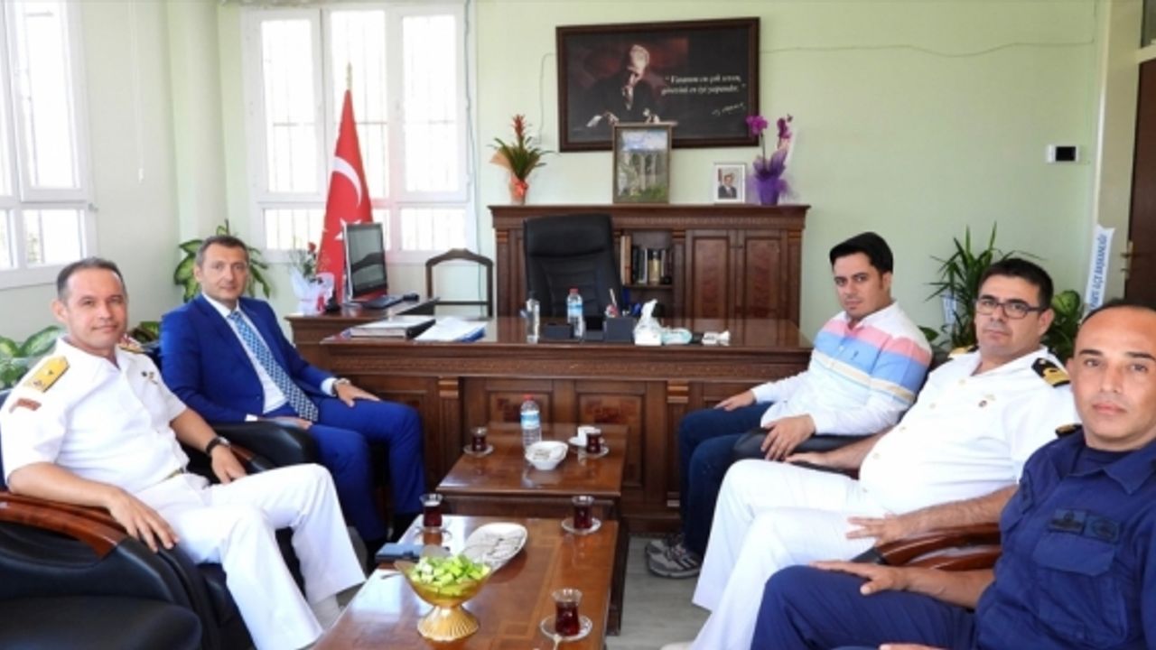 Sahil Güvenlik Akdeniz Bölge Komutanı Bavbek'ten, Samandağ Kaymakamı Dündar'a ziyaret