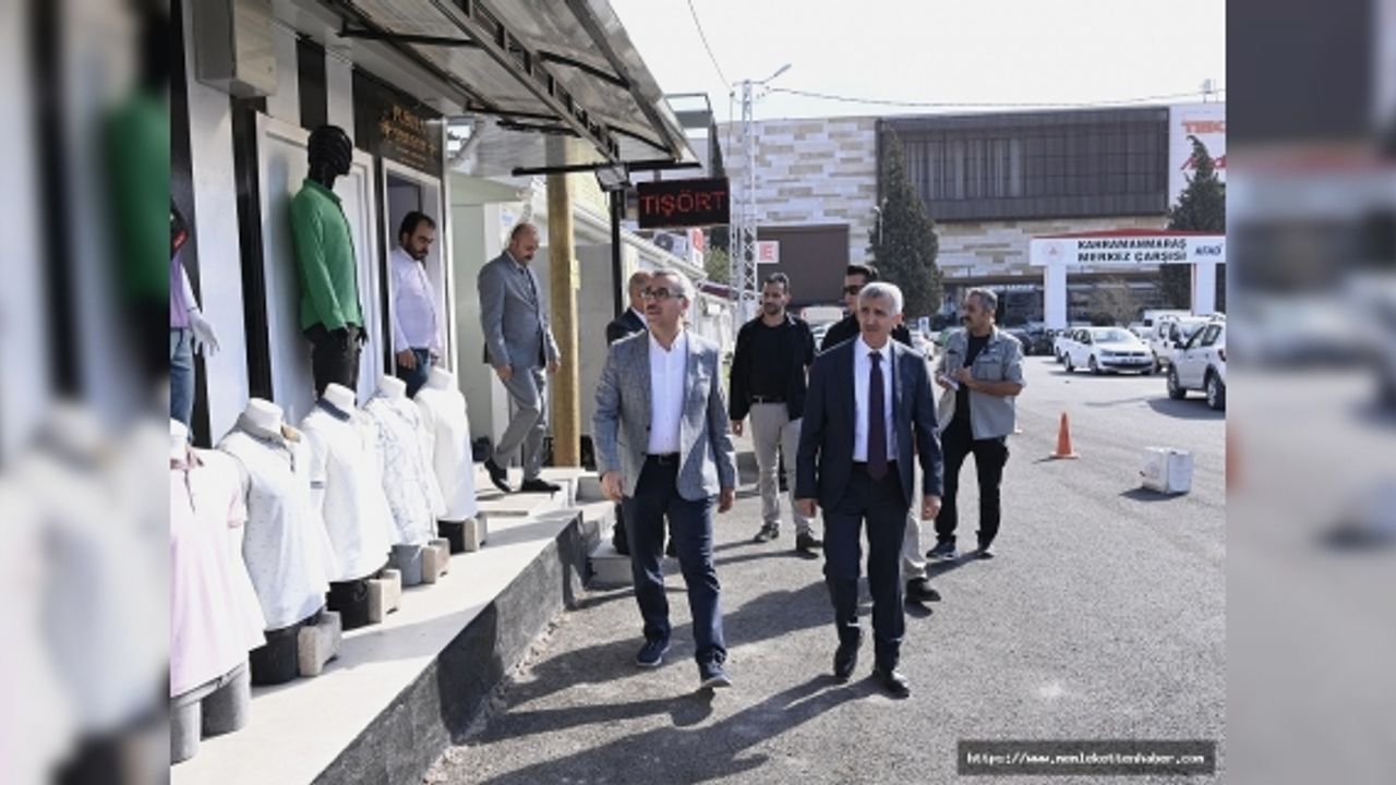 Vali Ünlüer ve Başkan Güngör, Geçici Çarşıda Esnaflarla Bir Araya Geldi