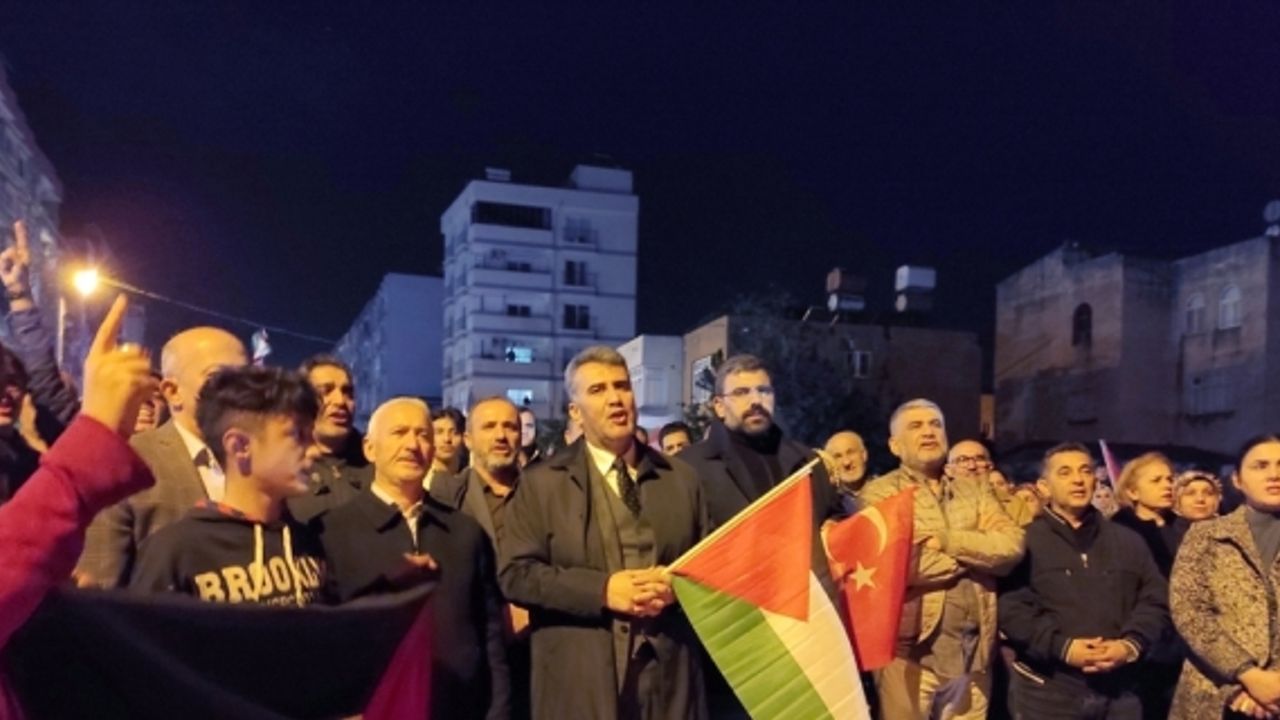 Hatay'da Filistin'e destek yürüyüşü düzenlendi
