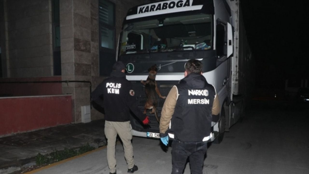 Mersin'de tırın gizli bölmesinde 15 kilo 300 gram esrar ele geçirildi