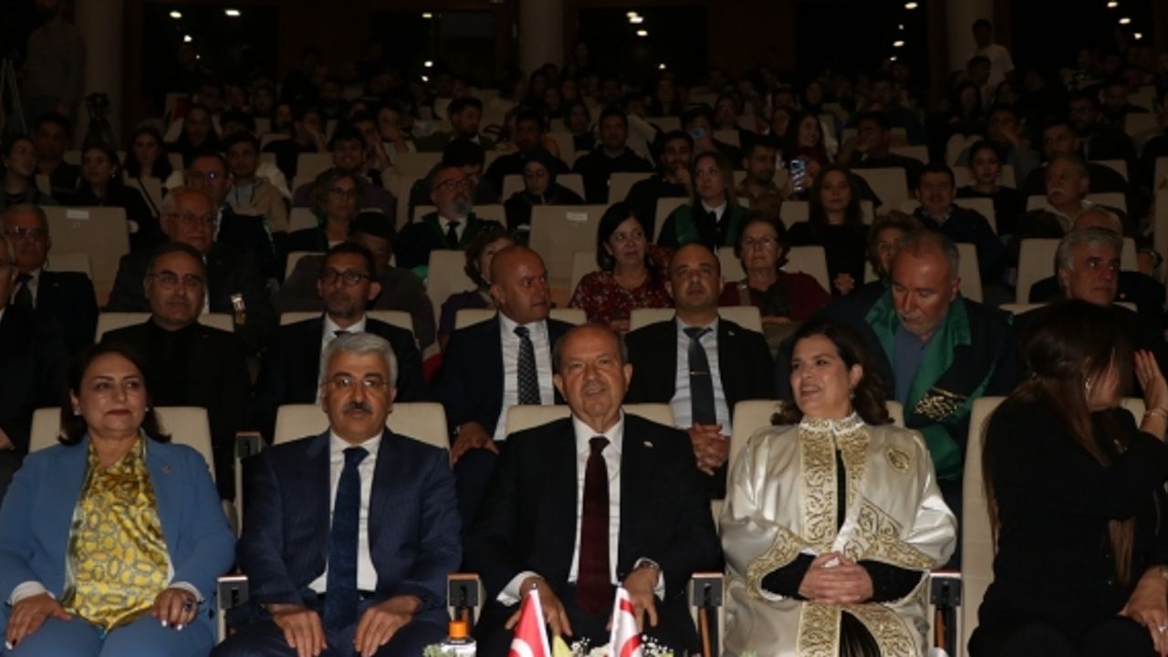 KKTC Cumhurbaşkanı Tatar, ÇÜ'de Fahri Doktora Tevdi Töreni'nde konuştu: