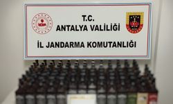 Antalya'da yolcu otobüsünde 93 litre kaçak içki ele geçirildi
