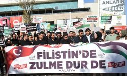 Malatya, Adıyaman ve Kilis'te AK Parti'li gençlerden İsrail'e tepki