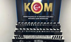Adana'da hafif ticari araçta silah parçaları ele geçirildi