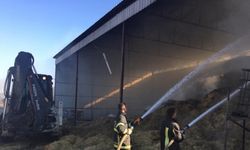 Burdur'da çiftlikte çıkan yangında tonlarca saman balyası zarar gördü