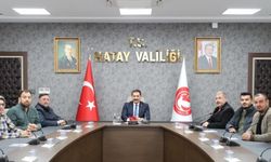 Hatay Basın Cemiyeti yönetiminden Vali Mustafa Masatlı'ya ziyaret