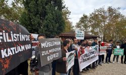 Osmaniye'de öğrenciler, İsrail'in Gazze'ye yönelik saldırılarını protesto etti