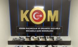 Adana'da 7 ruhsatsız tabanca ve 547 silah parçası ele geçirildi