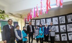 Darende'de ortaokul öğrencileri resim sergisi açtı