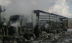 Adana'da seyir halindeki tırda çıkan yangın söndürüldü