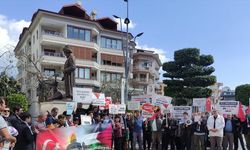 Alanya'da İsrail'in Gazze'ye saldırıları protesto edildi