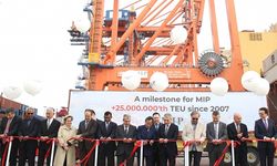Mersin Uluslararası Limanı'nda 17 yılda 25 milyon TEU konteyner elleçlendi