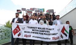 Malatya'da üniversite öğrencileri ABD'deki Filistin eylemlerine destek verdi