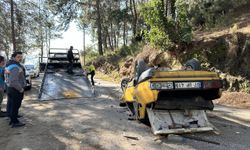 Alanya'da takla atan aracın sürücüsü ağır yaralandı