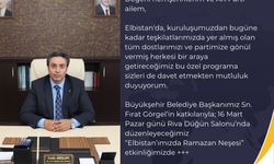 Elbistan’da “Ramazan Neşesi” Etkinliği Düzenlenecek