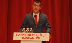 CHP Edirne Merkez İlçe Başkanlığı'nda bayrak Volkan Akgüngör'de