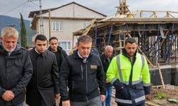 Bilecik'teki orman yangınında evleri zarar görenler için başlatılan konut inşaatları sürüyor