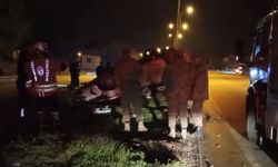 Hatay'da takla atan otomobildeki bebek öldü