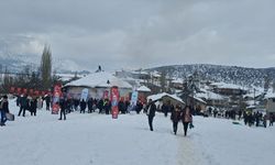 Saimbeyli ilçesinde kar şöleni düzenlendi