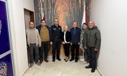 Anamur Gazeteciler Cemiyeti Başkanı Cömertler'den İlçe Emniyet Müdürü Doğanay'a ziyaret