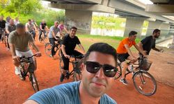 Adana'da hükümlüler bisikletle Seyhan Nehri kıyısında tur attı