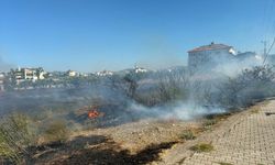 Antyalya'da bahçe yangını söndürüldü