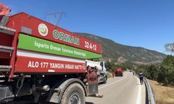 Isparta'nın Eğirdir ilçesinde ormanlık alanda yangın çıktı
