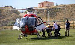 Malatya'da asidoz tanısı konulan hasta ambulans helikopterle sevk edildi
