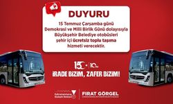15 Temmuz’da Ücretsiz Toplu Taşıma Hizmeti