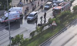 Alanya'da seyir halindeki elektrikli motosiklet yandı