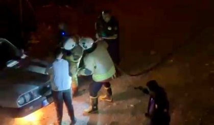 Kahramanmaraş’ta Aracı Alev Alan Sürücü Son Anda Kurtarıldı