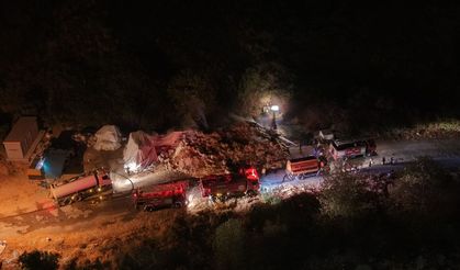 Alanya'da saman balyası yangını söndürüldü