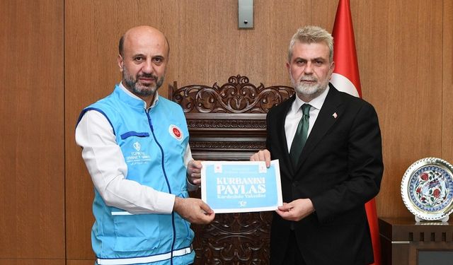 Başkan Görgel’den Vekâleten Kurban Bağışı