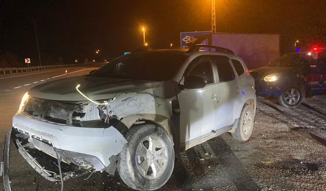 Burdur'da iki otomobilin çarpıştığı kazada bir kişi yaralandı