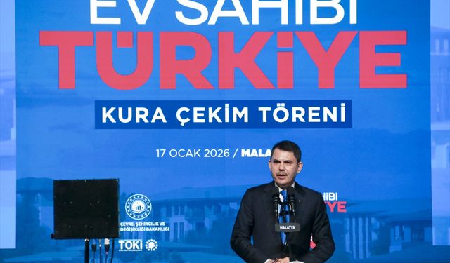 Bakan Kurum, Malatya'da 'Ev Sahibi Türkiye Kura Çekim Töreni'nde konuştu: