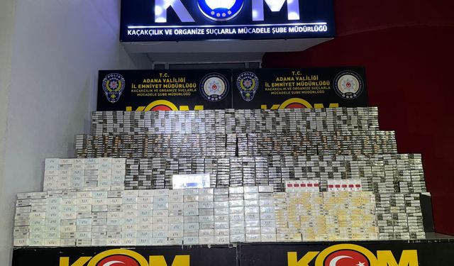 Adana'da 14 bin paket kaçak sigara ele geçirildi