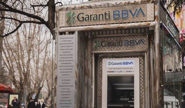 Garanti BBVA'dan atık malzemelerle geliştirilen sürdürülebilir ATM