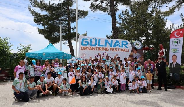 Gülnar'da oryantiring yarışması yapıldı