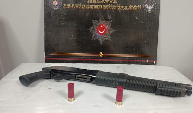 Malatya'da silahlı yaralama şüphelisi olayda kullandığı tüfekle yakalandı