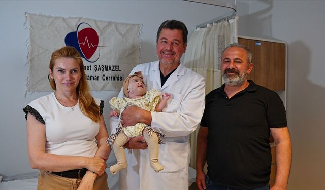 Anne karnında kalp hastalığı teşhis edilen Elif bebek uygulanan tedaviyle sağlığına kavuştu