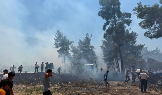 Antalya'nın Kaş ilçesinde ormanlık alanda yangın çıktı