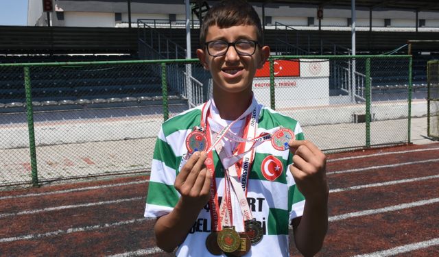 Görme engelli atlet, milli takım hayaliyle pistte ter döküyor