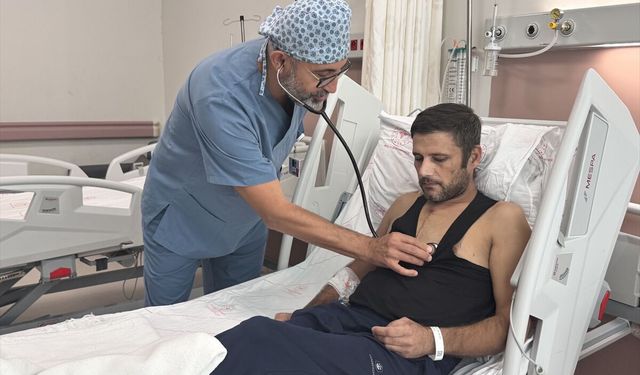 Aort damarı yırtılan çiftçi, 6 saatlik operasyonla hayata tutundu
