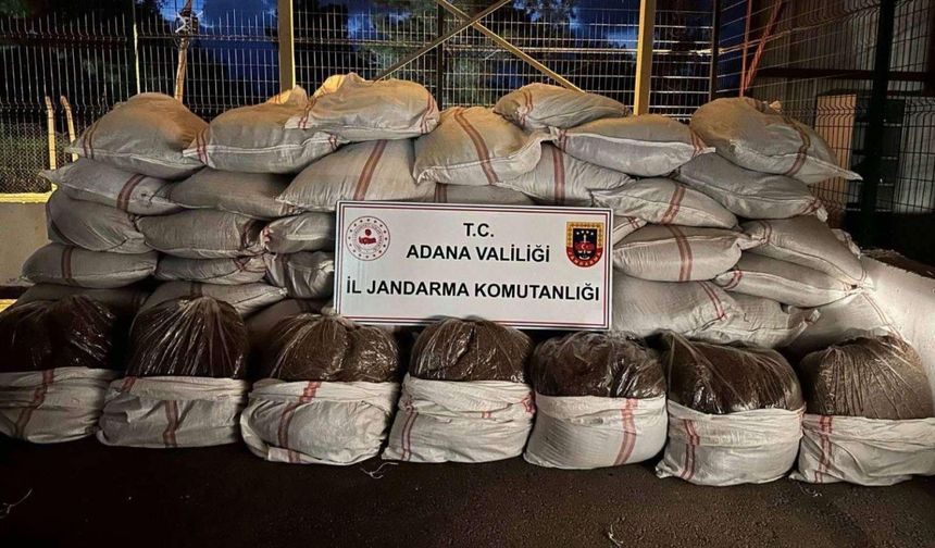 Adana'da 3 ton 100 kilogram gümrük kaçağı tütün ele geçirildi