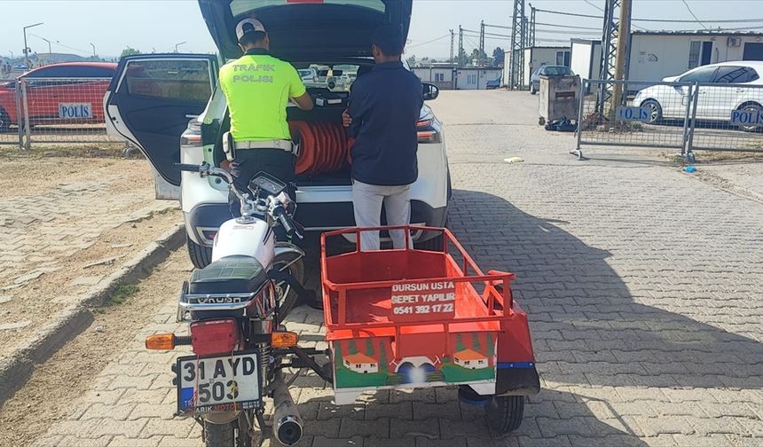 Hatay'da tehlikeli motosiklet kullanan sürücüye para cezası