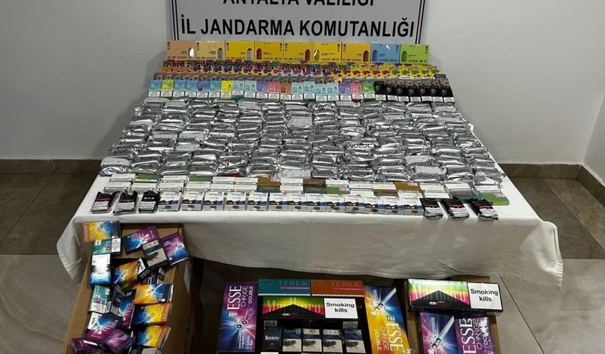 Manavgat'ta kaçak tütün ürünleri ve elektronik sigara operasyonu