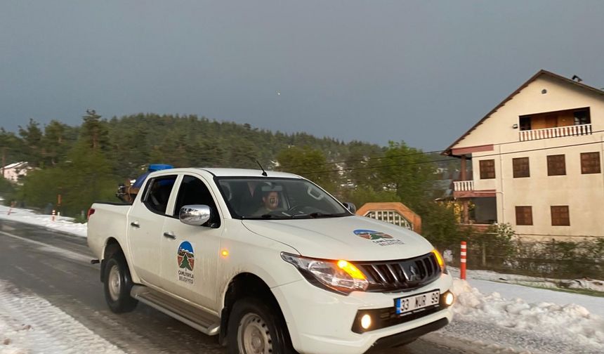 Mersin'de dolu etkili oldu