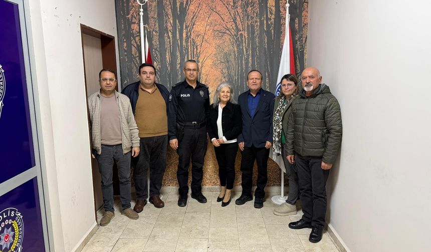 Anamur Gazeteciler Cemiyeti Başkanı Cömertler'den İlçe Emniyet Müdürü Doğanay'a ziyaret