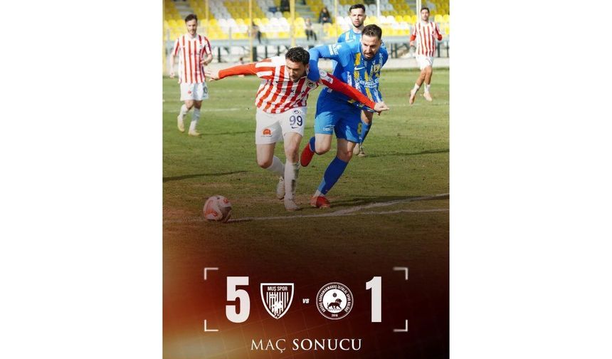 Muşspor’dan İstiklalspor’a ağır darbe: 5-1