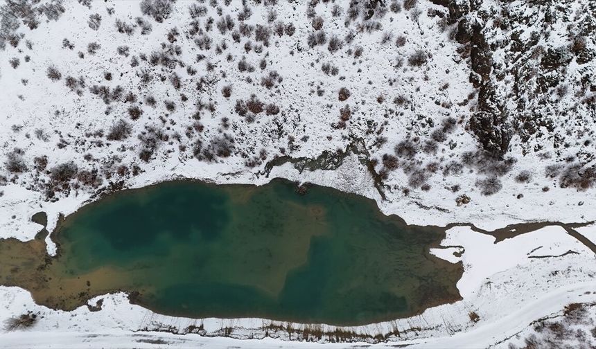 Isparta'da kar manzaraları havadan görüntülendi